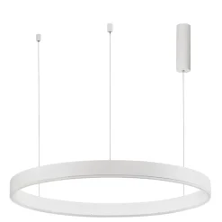 Lampadari Moderni-Selezionato da Mazzolaluce Lampadario cerchio 100cm bianco led 3000k dimmerabile