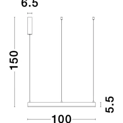 Lampadari Moderni-Selezionato da Mazzolaluce Lampadario cerchio 100cm bianco led 3000k dimmerabile