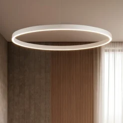 Lampadari Moderni-Selezionato da Mazzolaluce Lampadario cerchio 150cm bianco led 2700k a 6000k dimmerabile