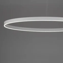 Lampadari Moderni-Selezionato da Mazzolaluce Lampadario cerchio 150cm bianco led 2700k a 6000k dimmerabile