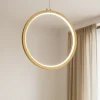 Lampadari Moderni-Selezionato da Mazzolaluce Lampadario cerchio 60cm dorato led 36w 3000k