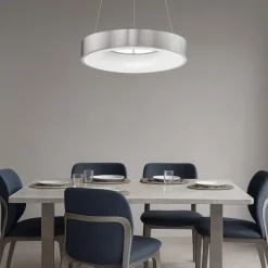 Lampadari Moderni-Selezionato da Mazzolaluce Lampadario cerchio 38cm grigio tondo led 30w 3000k