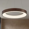 Lampadari Moderni-Selezionato da Mazzolaluce Lampadario cerchio 60cm marrone led 3000k dimmerabile