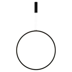 Lampadari Moderni-Selezionato da Mazzolaluce Lampadario cerchio 80cm nero led 48w 3000k