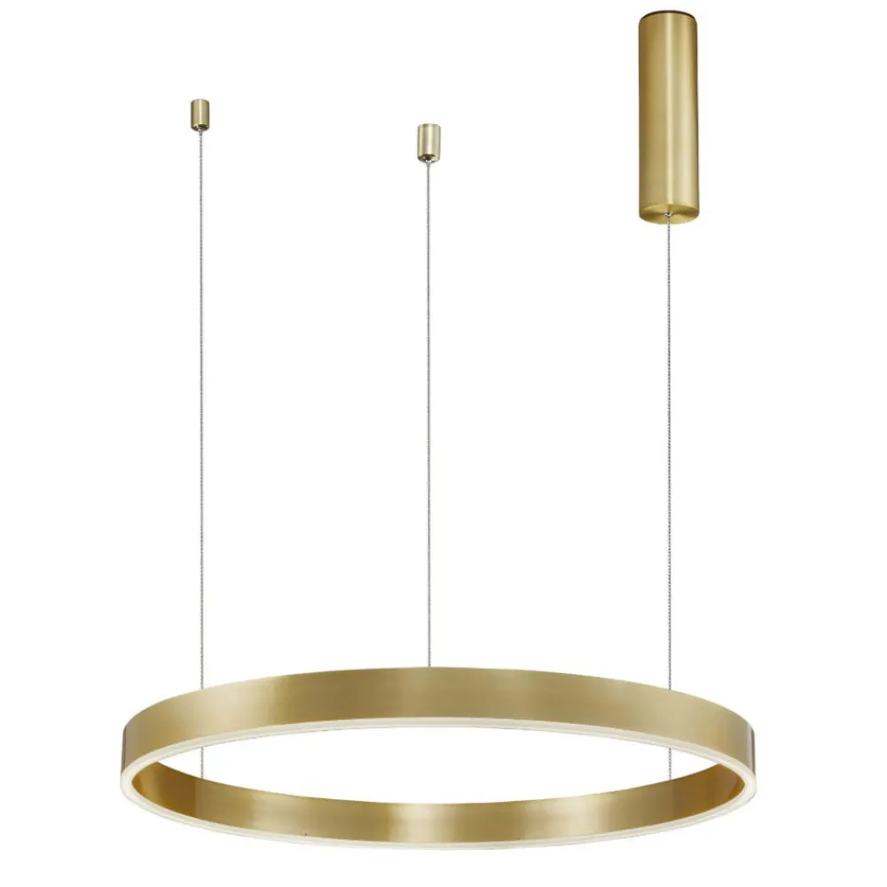 Lampadari Moderni-Selezionato da Mazzolaluce Lampadario cerchio 60cm oro led 50w 2700k a 6000k dimmerabile