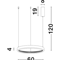 Lampadari Moderni-Selezionato da Mazzolaluce Lampadario cerchio 60cm oro led dimmerabile stile contemporaneo