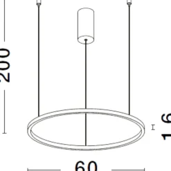 Lampadari Moderni-Selezionato da Mazzolaluce Lampadario cerchio 60cm sottile oro led 37w 3000k