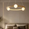 Lampadario Camera Da Letto-Selezionato da Mazzolaluce Lampadario cerchio design oro per camera da letto con telecomando