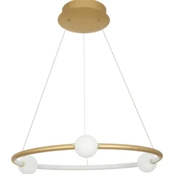 Lampadario Camera Da Letto-Selezionato da Mazzolaluce Lampadario cerchio design oro per camera da letto con telecomando