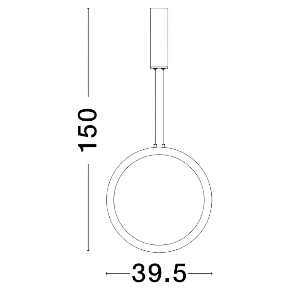 Lampadari Moderni-Selezionato da Mazzolaluce Lampadario cerchio dorato 40cm led 26w 3000k