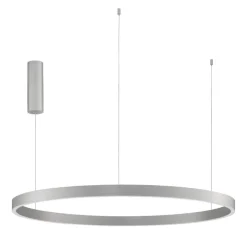 Lampadari Moderni-Selezionato da Mazzolaluce Lampadario cerchio grigio 98cm led biemissione 106w 3000k