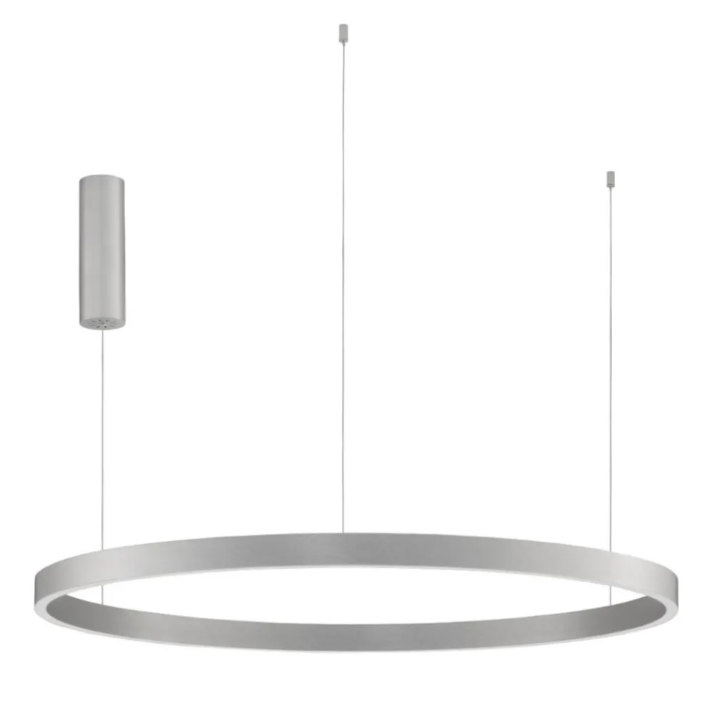 Lampadari Moderni-Selezionato da Mazzolaluce Lampadario cerchio grigio 98cm led biemissione 106w 3000k