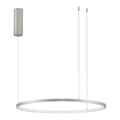 Lampadari Moderni-Selezionato da Mazzolaluce Lampadario cerchio led 60cm grigio champagne