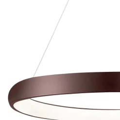 Lampadari Moderni-Selezionato da Mazzolaluce Lampadario cerchio led marrone 50w 3000k per soggiorno
