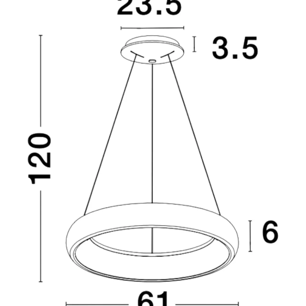 Lampadari Moderni-Selezionato da Mazzolaluce Lampadario cerchio led marrone 50w 3000k per soggiorno
