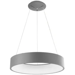 Lampadari Moderni-Selezionato da Mazzolaluce Lampadario cerchio led 56w 3000k 60cm grigio moderno