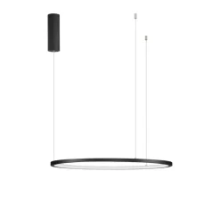Lampadari Moderni-Selezionato da Mazzolaluce Lampadario cerchio nero 60cm led 37w 3000k moderno