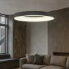 Lampadari Moderni-Selezionato da Mazzolaluce Lampadario cerchio nero 60cm moderno led 3000k dimmerabile