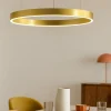 Lampadari Moderni-Selezionato da Mazzolaluce Lampadario cerchio oro anello led 40w 3000k dimmerabile