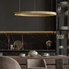 Lampadari Moderni-Selezionato da Mazzolaluce Lampadario cerchio oro 98cm led biemissione 106w 3000k dimmerabile