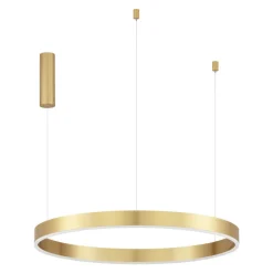 Lampadari Moderni-Selezionato da Mazzolaluce Lampadario cerchio oro 100cm led 60w da 2700k a 6000k dimmerabile