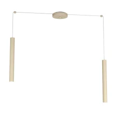 Lampadari Cucina-Top Light Lampadario cilindri colore sabbia con decentramento