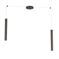 Lampadari Cucina-Top Light Lampadario cilindri marrone per sala da pranzo