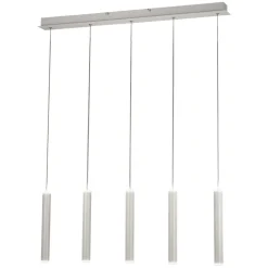 Lampadari Moderni-Fabas Luce Lampadario cilindri sospensione bianco per soggiorno prado