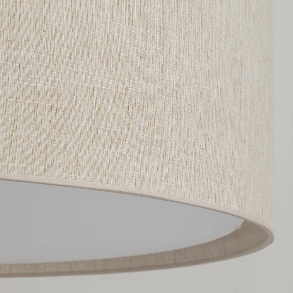 Lampadari Moderni-Selezionato da Mazzolaluce Lampadario cilindro a sospensione di tessuto lino