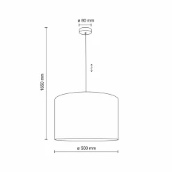 Lampadari Moderni-Selezionato da Mazzolaluce Lampadario cilindro a sospensione tessuto sabbia