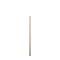 Lampade A Sospensione-Selezionato da Mazzolaluce Lampadario cilindro 75 cm rigato a sospensione sabbia champagne