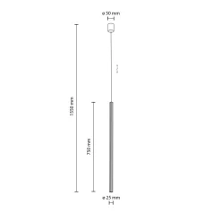 Lampade A Sospensione-Selezionato da Mazzolaluce Lampadario cilindro 75 cm rigato a sospensione sabbia champagne