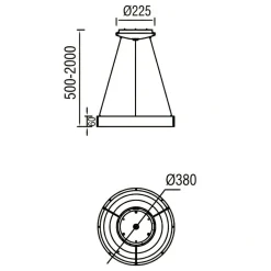 Lampadari Moderni-Selezionato da Mazzolaluce Lampadario circolare bianco 38cm led 30w da 2700k a 5000k con telecomando
