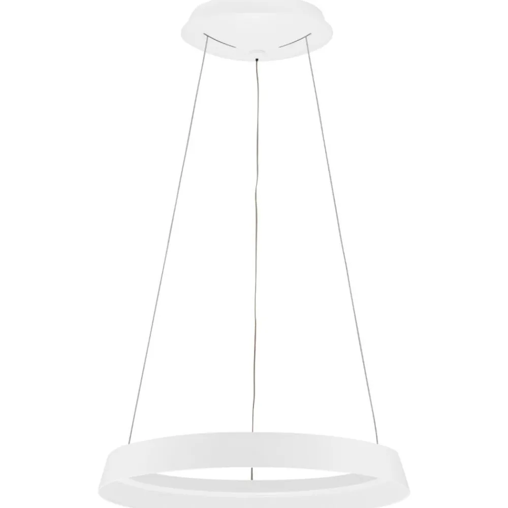 Lampadari Moderni-Selezionato da Mazzolaluce Lampadario circolare bianco 45cm led 38w 2700k 3000k per tavolo da pranzo