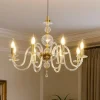 Lampadari Moderni-Ondaluce Lampadario classico in vetro e finiture oro vivaldi 8 luci