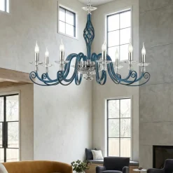 Lampadari Moderni-Ondaluce Lampadario classico lp1306 8 luci vetro ottone per salotto