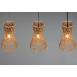 Lampadari Cucina-Selezionato da Mazzolaluce Lampadario clessidra 3 luci per cucina 20 cm marrone