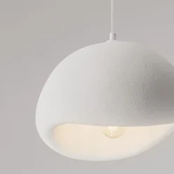Lampadari Cucina-Selezionato da Mazzolaluce Lampadario 50cm per cucina bianco design japandi stile wabi sabi