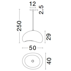 Lampadari Cucina-Selezionato da Mazzolaluce Lampadario 50cm per cucina bianco design japandi stile wabi sabi