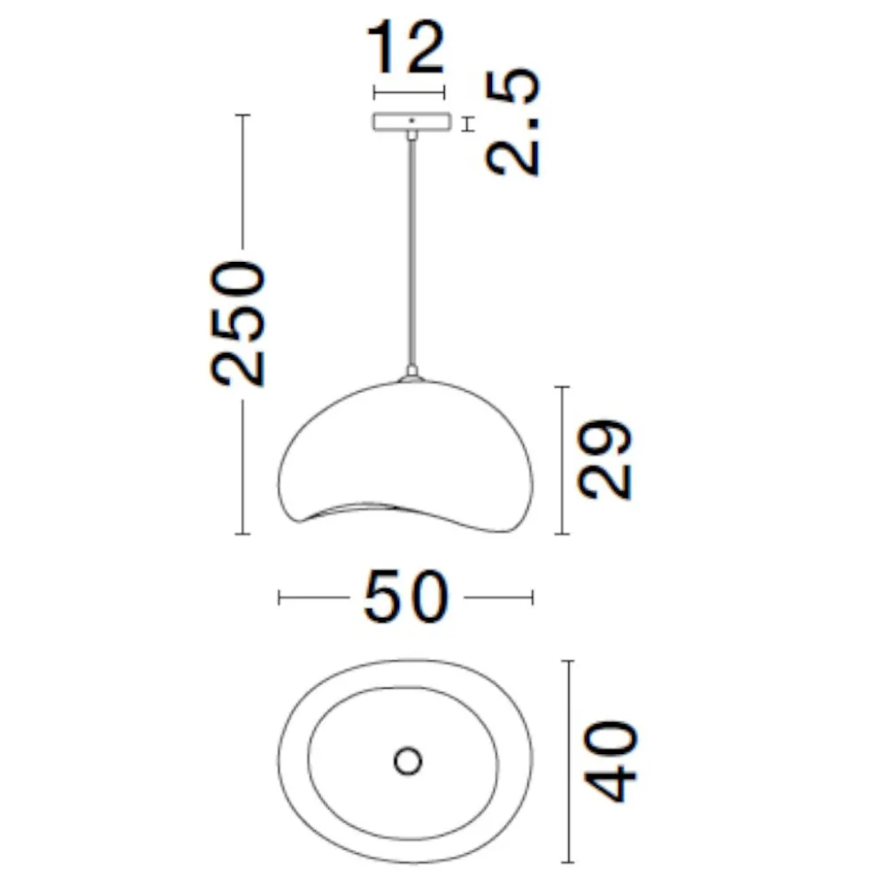 Lampadari Cucina-Selezionato da Mazzolaluce Lampadario 50cm per cucina bianco design japandi stile wabi sabi