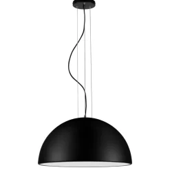 Lampadari Cucina-Selezionato da Mazzolaluce Lampadario 60cm per tavolo da cucina cupola nera