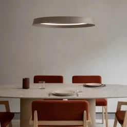 Lampadari Moderni-Selezionato da Mazzolaluce Lampadario 45cm rotondo champagne led 38w 2700k 3000k dimmerabile
