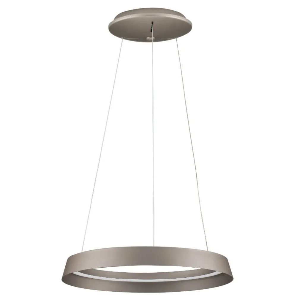 Lampadari Moderni-Selezionato da Mazzolaluce Lampadario 45cm rotondo champagne led 38w 2700k 3000k dimmerabile