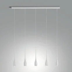 Lampadari Cucina-Fabas Luce Lampadario coco bianco per tavolo da pranzo led 35w 3000k