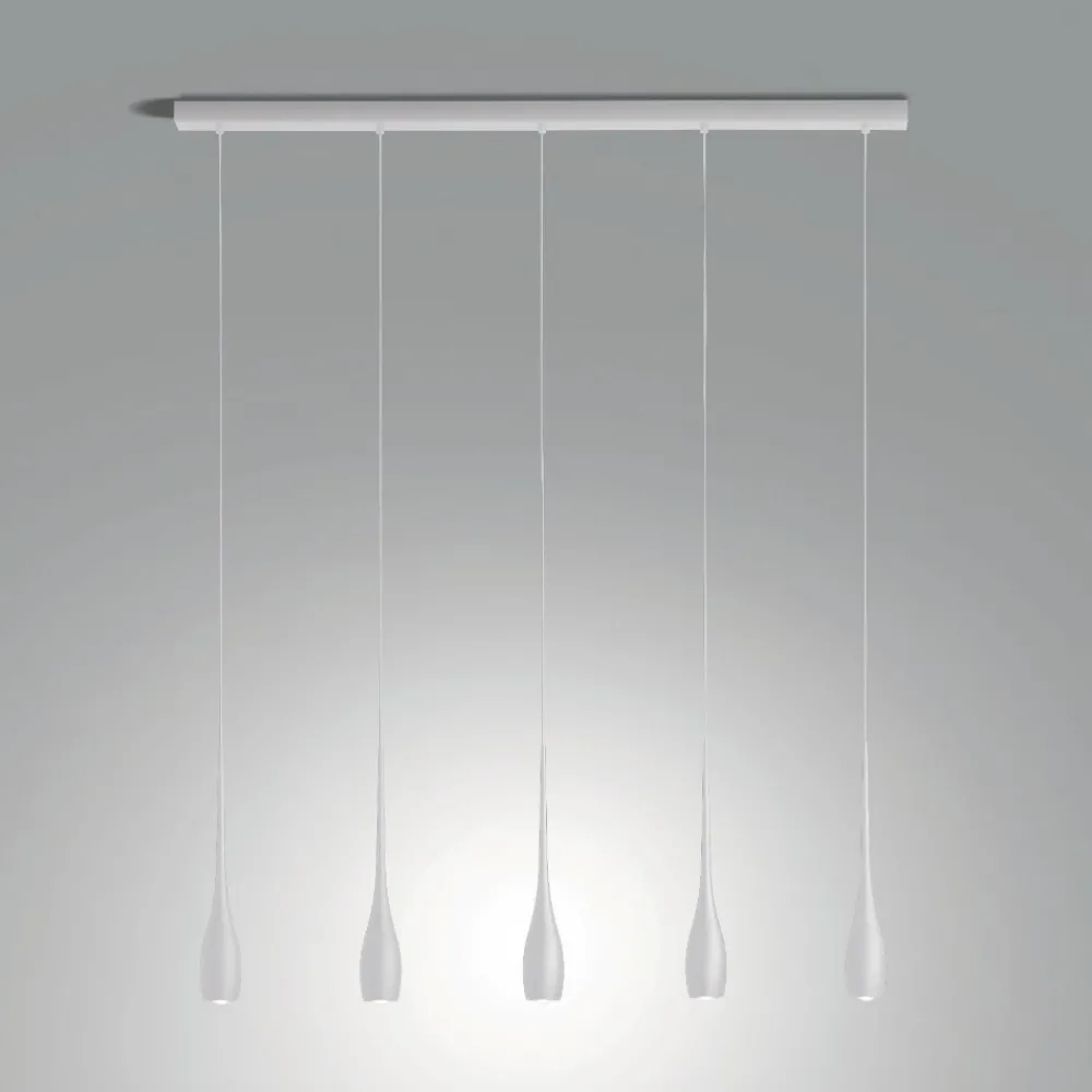 Lampadari Cucina-Fabas Luce Lampadario coco bianco per tavolo da pranzo led 35w 3000k