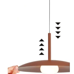 Lampadari Cucina-Selezionato da Mazzolaluce Lampadario colore caffe saliscendi led 3000k per cucina