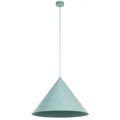 Lampadari Cucina-Selezionato da Mazzolaluce Lampadario colore menta cono di metallo 50cm per cucina