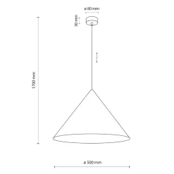 Lampadari Cucina-Selezionato da Mazzolaluce Lampadario colore menta cono di metallo 50cm per cucina