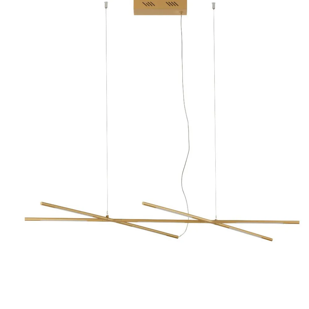 Lampadari Moderni-Selezionato da Mazzolaluce Lampadario con decentramento ottone led 3000k dimmerabile