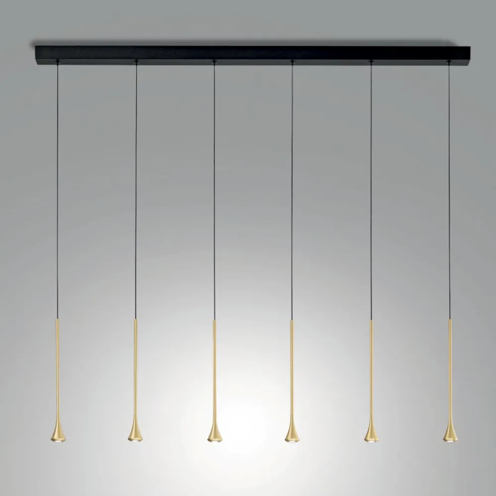 Lampadari Moderni-Fabas Luce Lampadario con lampade a sospensione moderne oro ottone susa